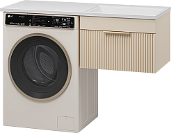 Brevita Тумба c раковиной Enfida 120 R подвесная под стиральную машину бежевая – фотография-2